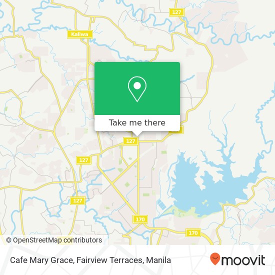 Cafe Mary Grace, Fairview Terraces, Pasong Putik Proper, Quezon City map