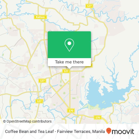 Coffee Bean and Tea Leaf - Fairview Terraces, Pasong Putik Proper, Quezon City map