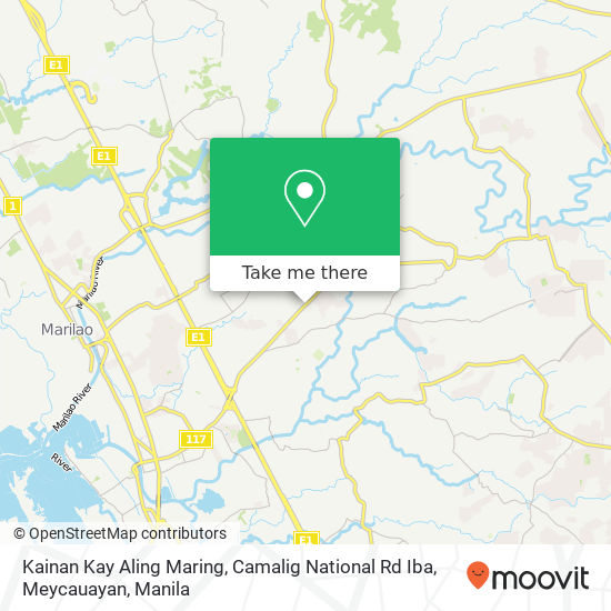 Kainan Kay Aling Maring, Camalig National Rd Iba, Meycauayan map
