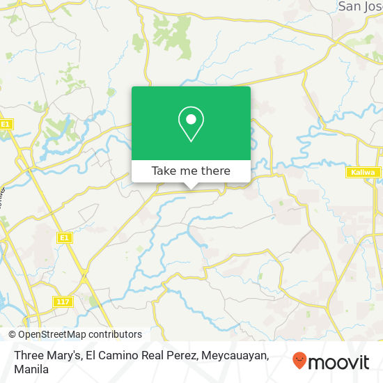 Three Mary's, El Camino Real Perez, Meycauayan map