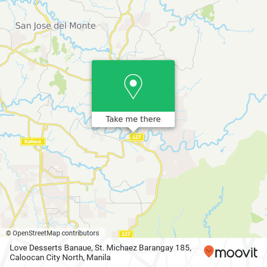 Love Desserts Banaue, St. Michaez Barangay 185, Caloocan City North map