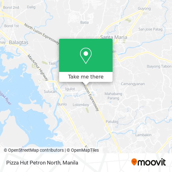 Pizza Hut Petron North map