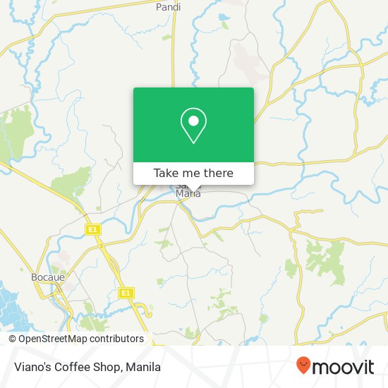 Viano's Coffee Shop, Tumana, Santa Maria map