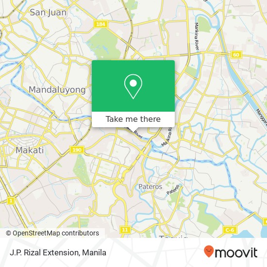 J.P. Rizal Extension map