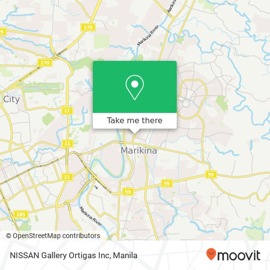 NISSAN Gallery Ortigas Inc map