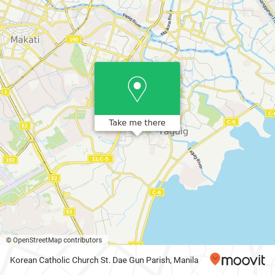 Korean Catholic Church St. Dae Gun Parish map