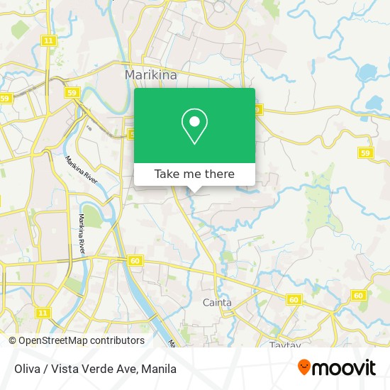 Oliva / Vista Verde Ave map