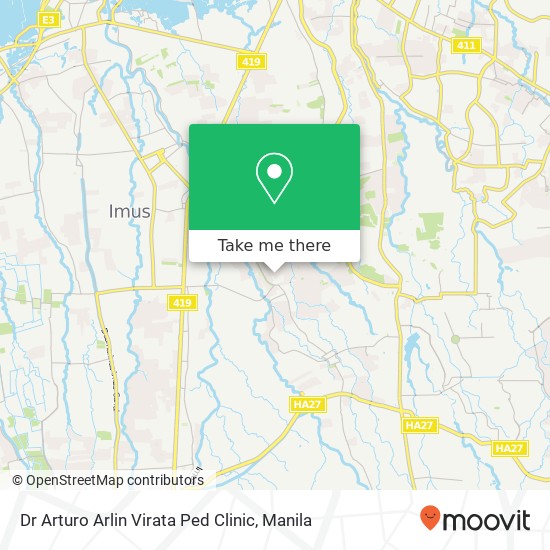 Dr Arturo Arlin Virata Ped Clinic map