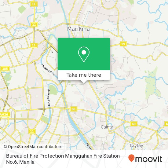 Bureau of Fire Protection Manggahan Fire Station No.6 map