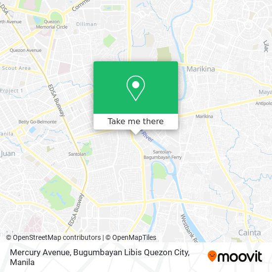 Mercury Avenue, Bugumbayan Libis Quezon City map