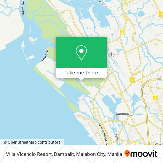 Villa Vicencio Resort, Dampalit, Malabon City map