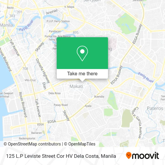 125 L.P Leviste Street Cor HV Dela Costa map