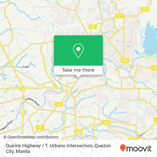 Quirino Highway / T. Urbano Intersection, Quezon City map