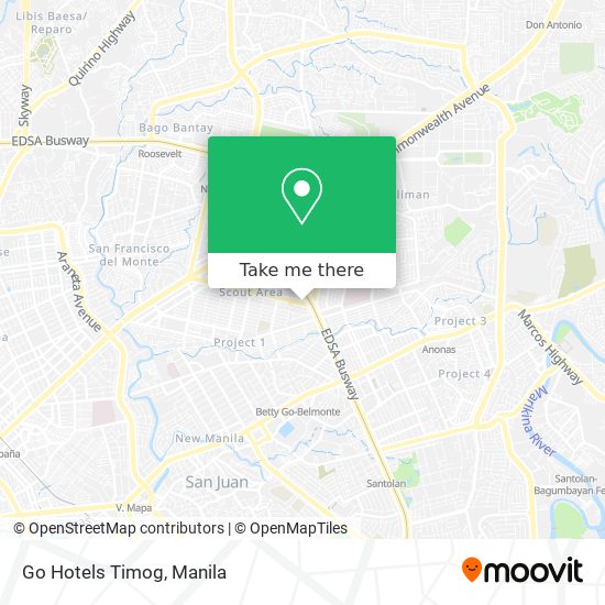 Go Hotels Timog map