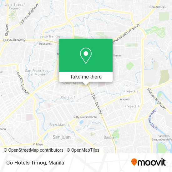 Go Hotels Timog map