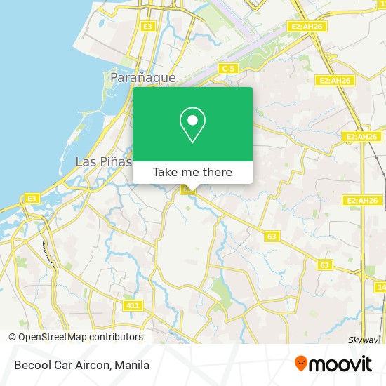 Becool Car Aircon map