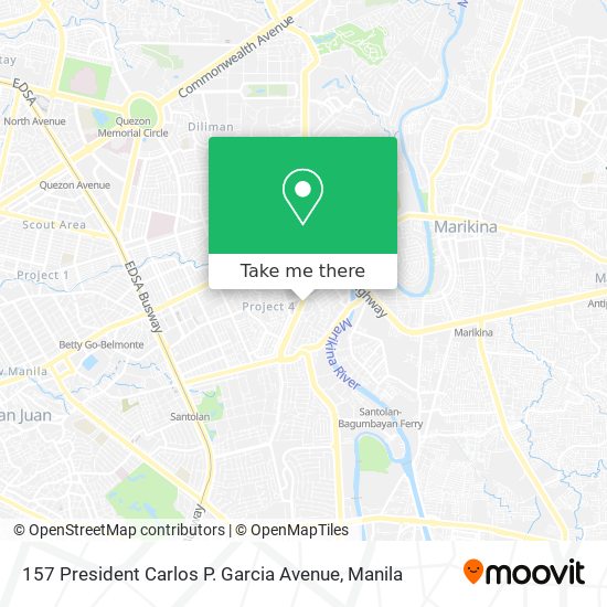 157 President Carlos P. Garcia Avenue map