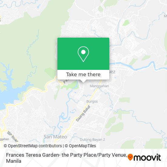 Frances Teresa Garden- the Party Place / Party Venue map