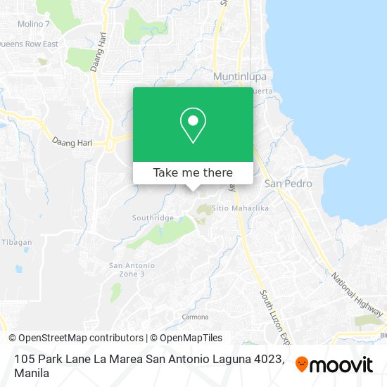 105 Park Lane La Marea San Antonio Laguna 4023 map