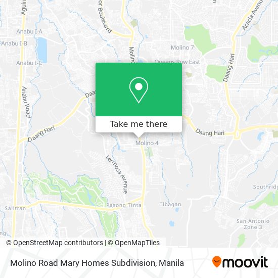 Molino Road Mary Homes Subdivision map