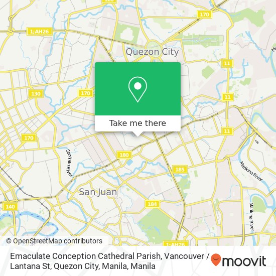 Emaculate Conception Cathedral Parish, Vancouver / Lantana St, Quezon City, Manila map