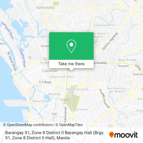 Barangay 91, Zone 8 District II Barangay Hall map