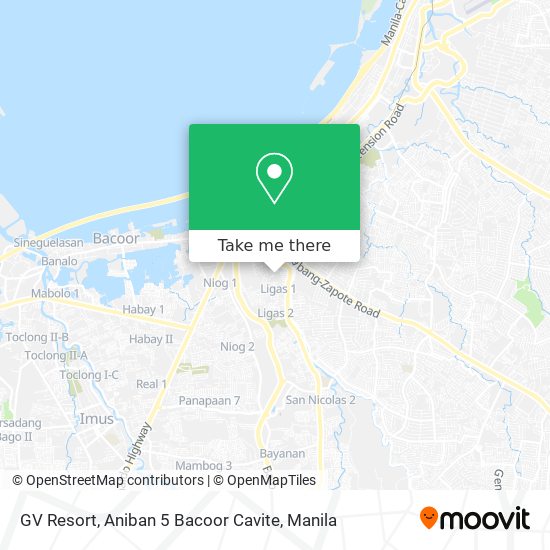 GV Resort, Aniban 5 Bacoor Cavite map