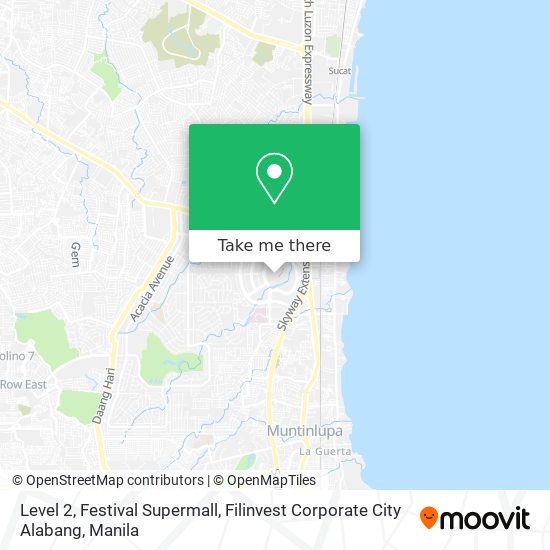 Level 2, Festival Supermall, Filinvest Corporate City Alabang map