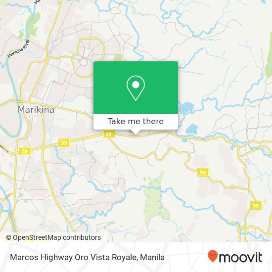 Marcos Highway Oro Vista Royale map