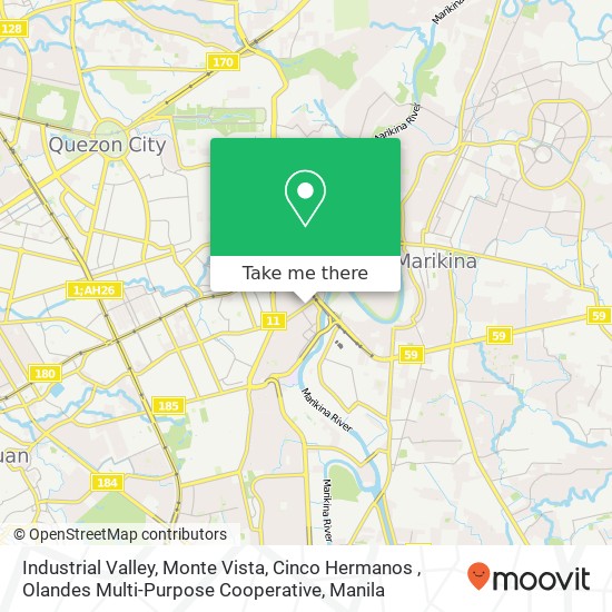 Industrial Valley, Monte Vista, Cinco Hermanos , Olandes Multi-Purpose Cooperative map