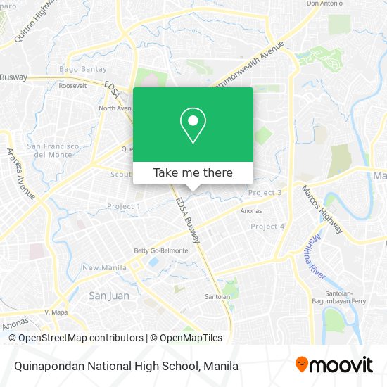 Quinapondan National High School map