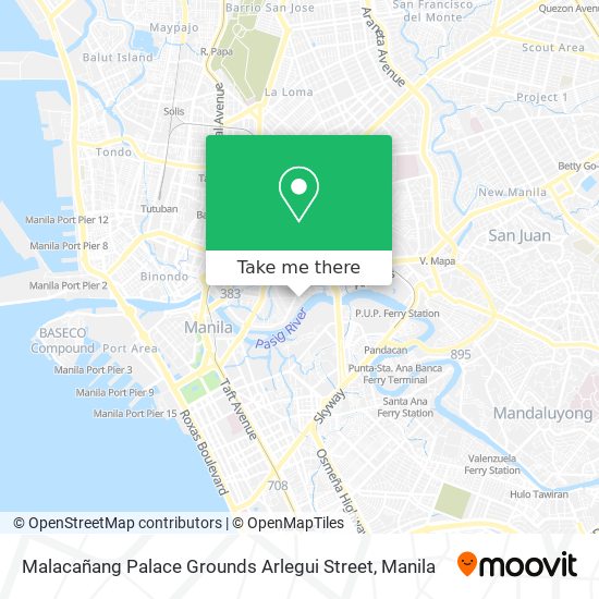 Malacañang Palace Grounds Arlegui Street map