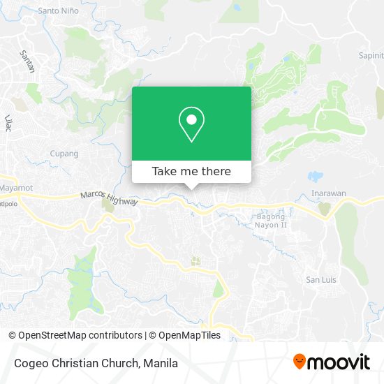 Cogeo Christian Church map