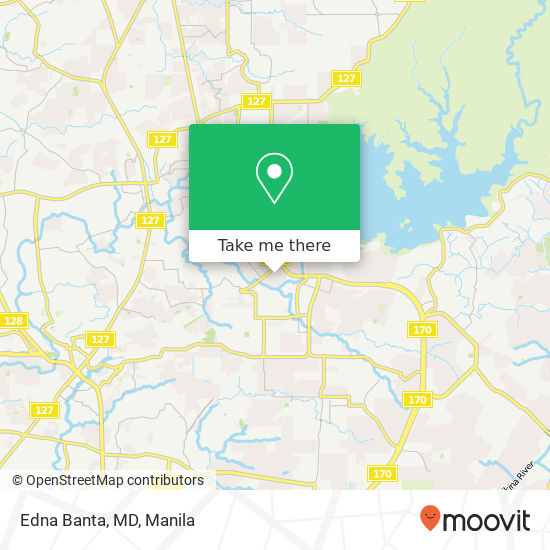 Edna Banta, MD map