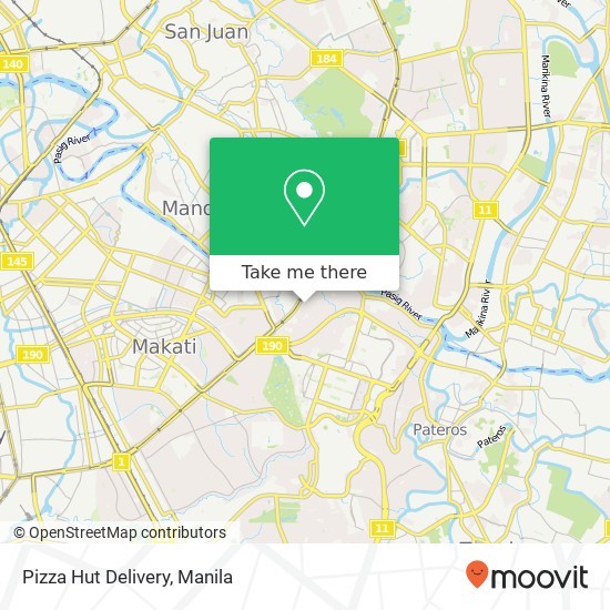 Pizza Hut Delivery map