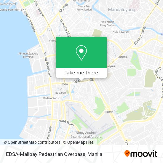 EDSA-Malibay Pedestrian Overpass map