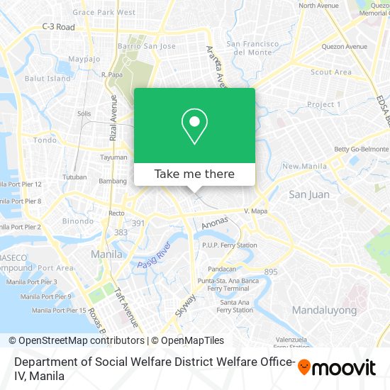 Department of Social Welfare District Welfare Office-IV map