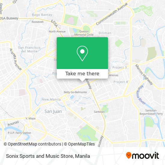 Sonix Sports and Music Store map