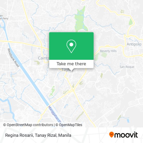 Regina Rosarii, Tanay Rizal map