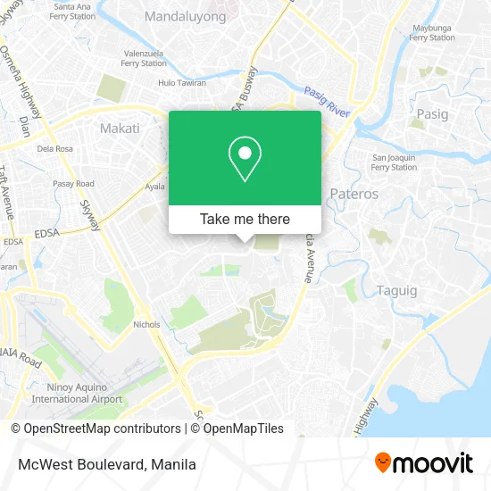 McWest Boulevard map