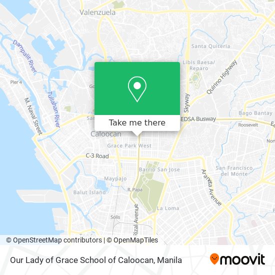 Our Lady of Grace School of Caloocan map
