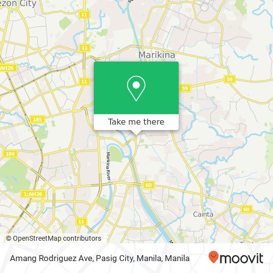 Amang Rodriguez Ave, Pasig City, Manila map