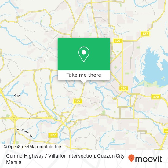 Quirino Highway / Villaflor Intersection, Quezon City map