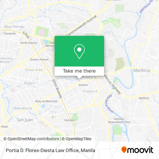 Portia D. Flores-Diesta Law Office map
