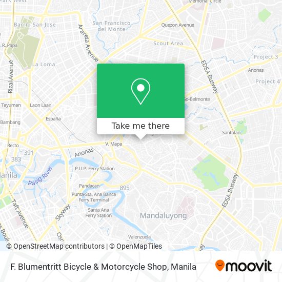 F. Blumentritt Bicycle & Motorcycle Shop map