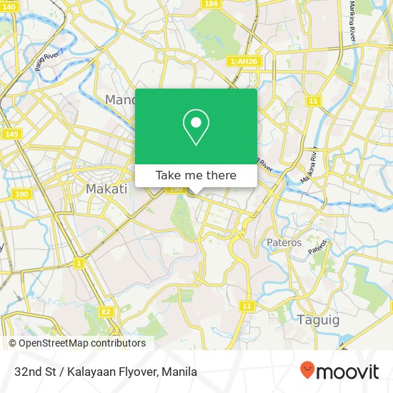 32nd St / Kalayaan Flyover map