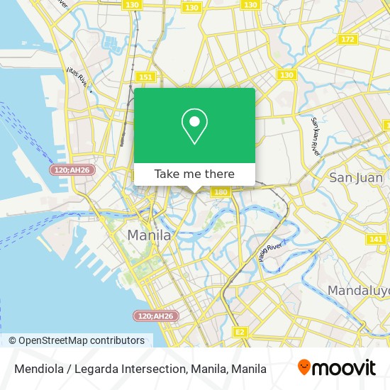 Mendiola / Legarda Intersection, Manila map