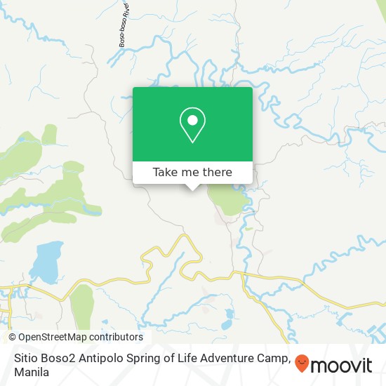 Sitio Boso2 Antipolo Spring of Life Adventure Camp map
