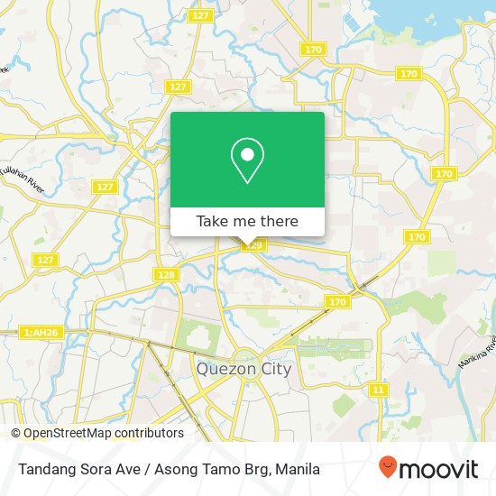 Tandang Sora Ave / Asong Tamo Brg map