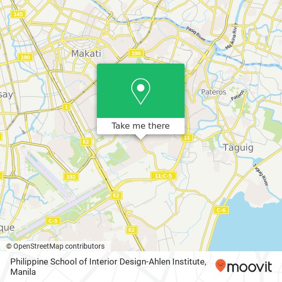 Philippine School of Interior Design-Ahlen Institute map